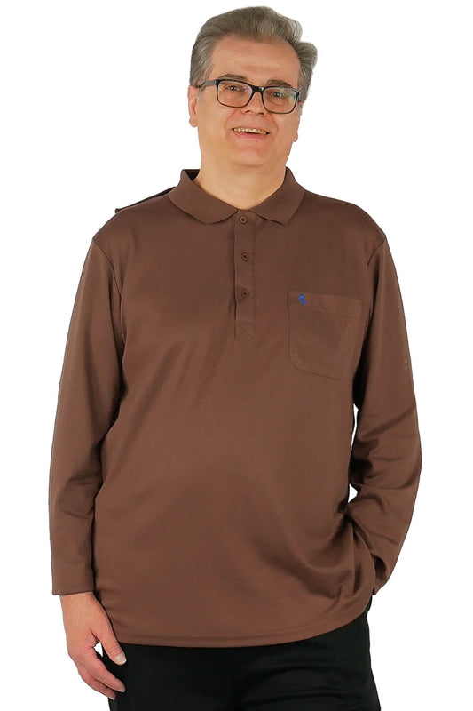 Caregiver Assisted Polo Dress Shirt for Elderly Men | Art in Aging