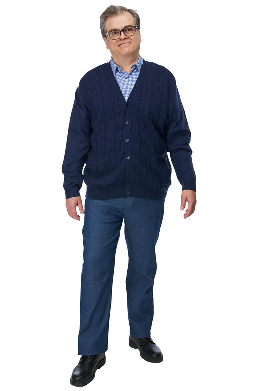 Adaptive Cardigan for Men | Art in Aging