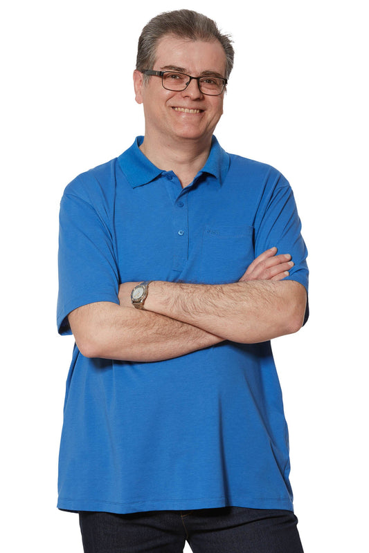 Men's Easy Snap Closure Adaptive Polo Shirt | Art in Aging