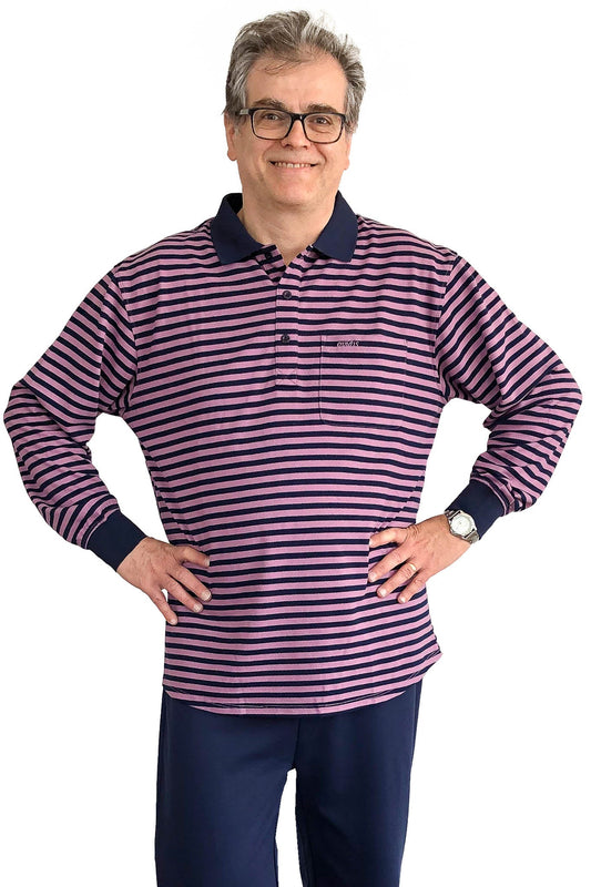 Adaptive Polo Shirt With Long Sleeves for Men | Art in Aging