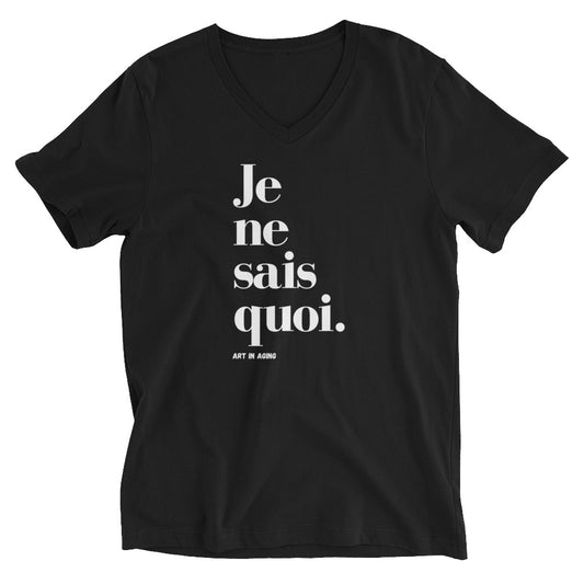Je Ne Sais Quoi V-Neck Tee | Art in Aging