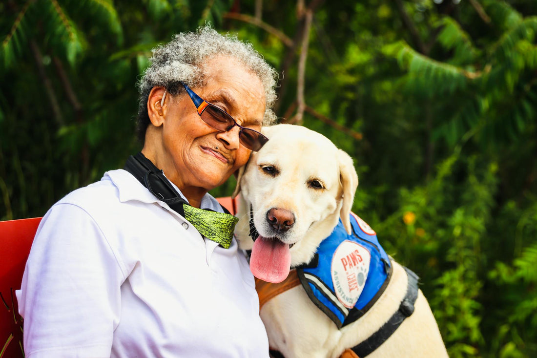 Senior woman with her dog