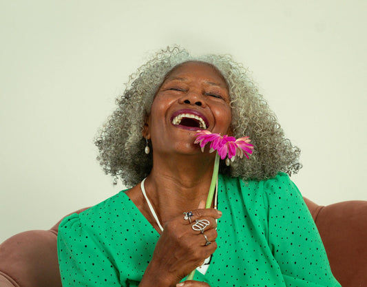 Senior woman laughing