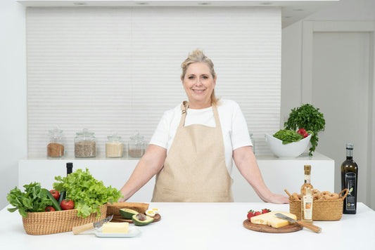 Mature woman cooking healthy food