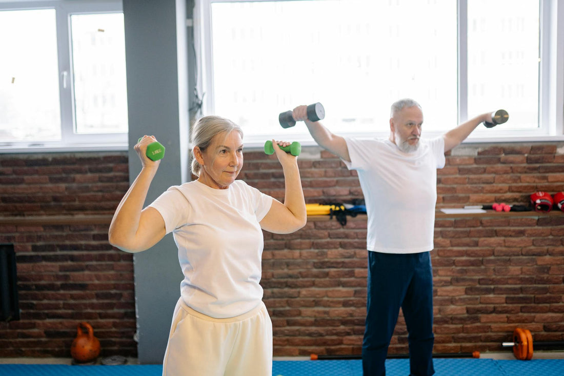 Senior woman exercising for bone health