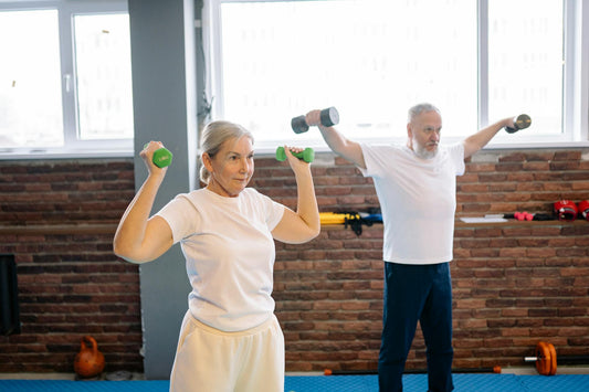 Senior woman exercising for bone health