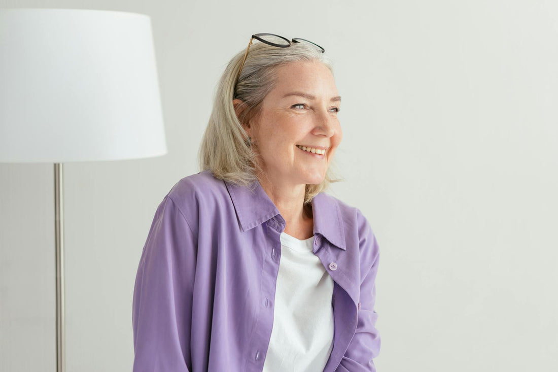 Senior woman thinking positively