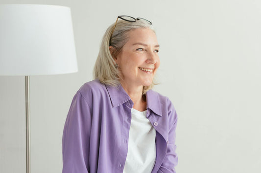 Senior woman thinking positively