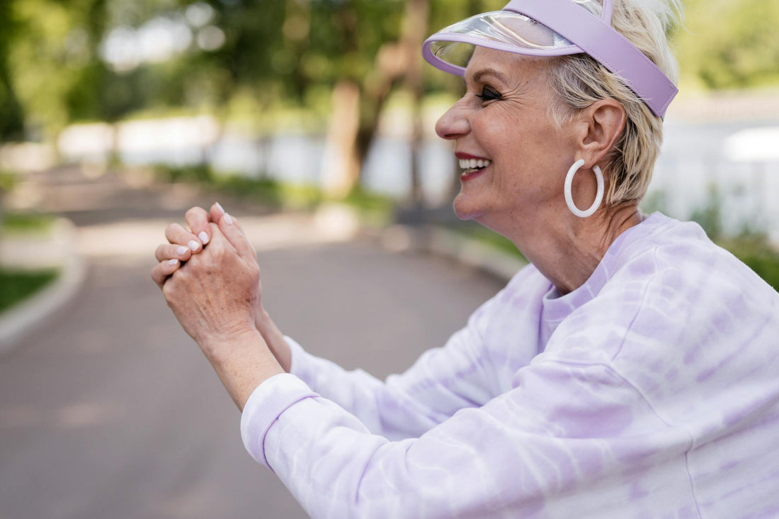 Senior woman happy outdoors