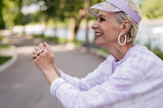 Senior woman happy outdoors
