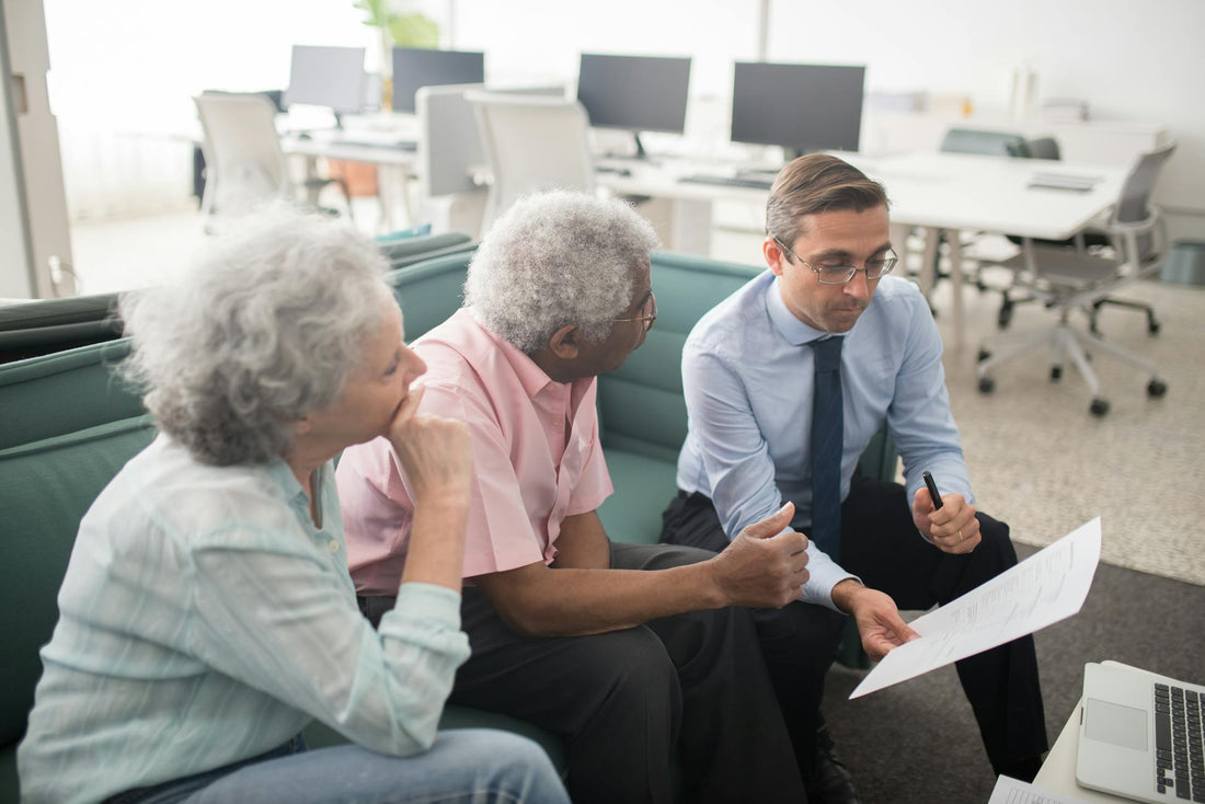 Senior couple planning retirement