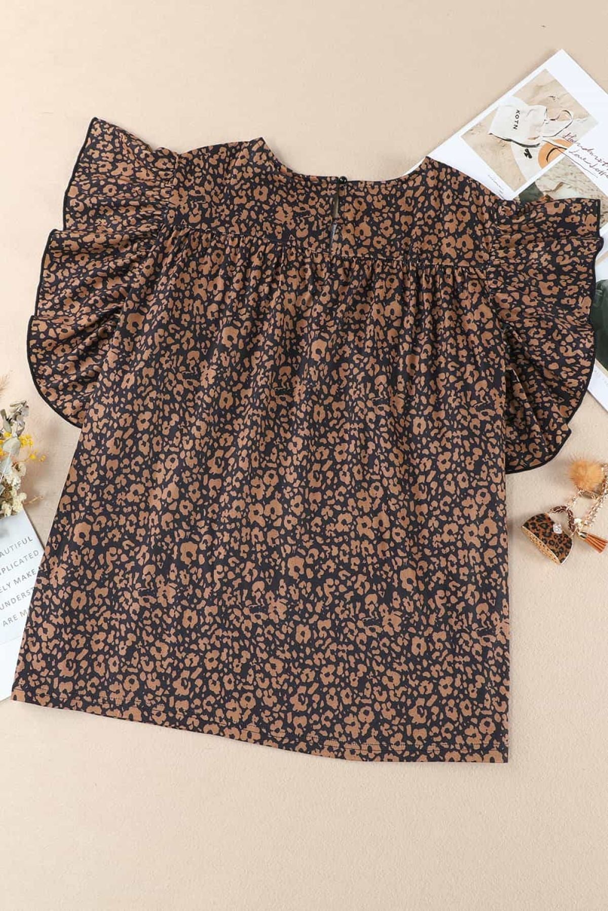 Plus Size Round Neck Smocked Floral Blouse | Art in Aging