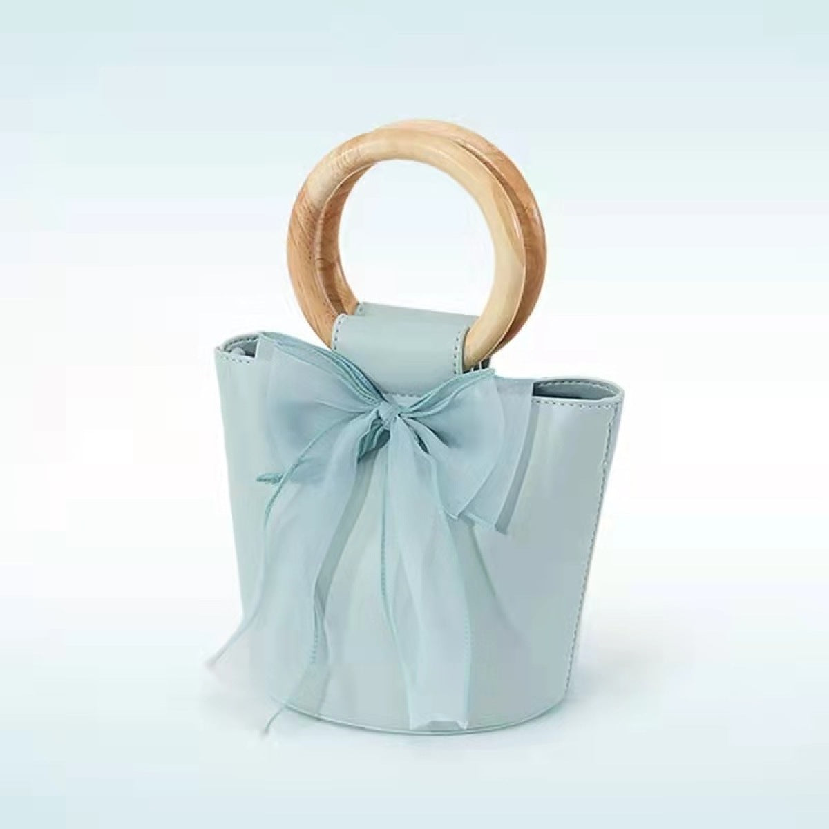 Blue Bowknot Bucket Bag | Art in Aging