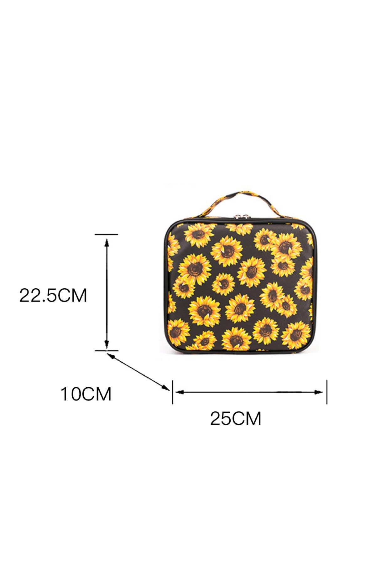 Sunflower Pattern Large Capacity Makeup Bag | Art in Aging