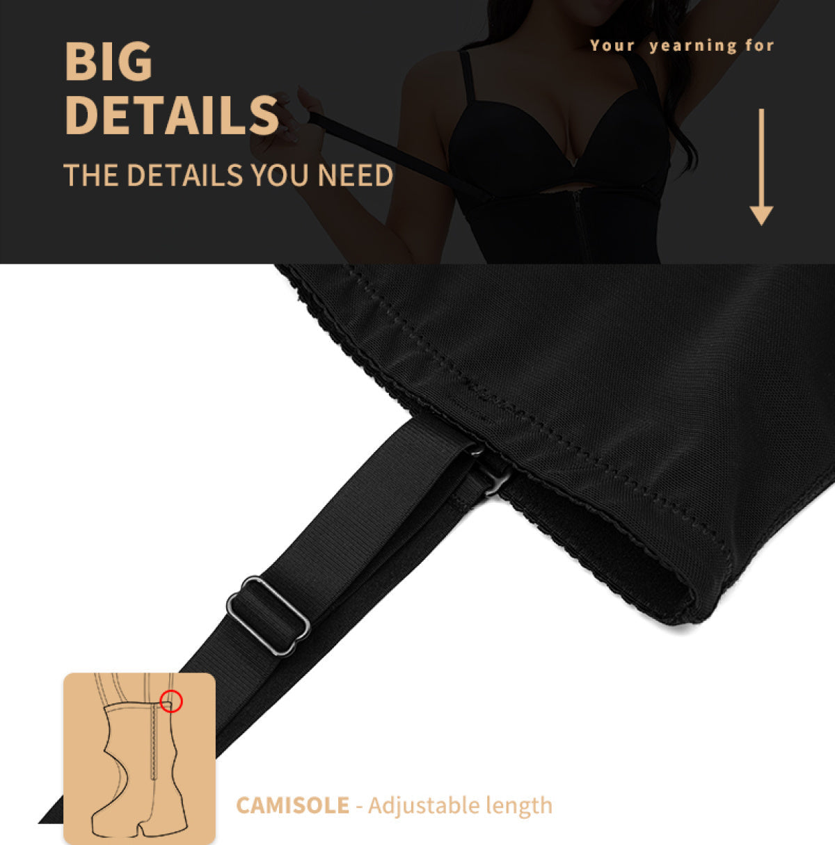 Plus Size High Waist Zipper-Up Suspender Butt Lifter | Art in Aging