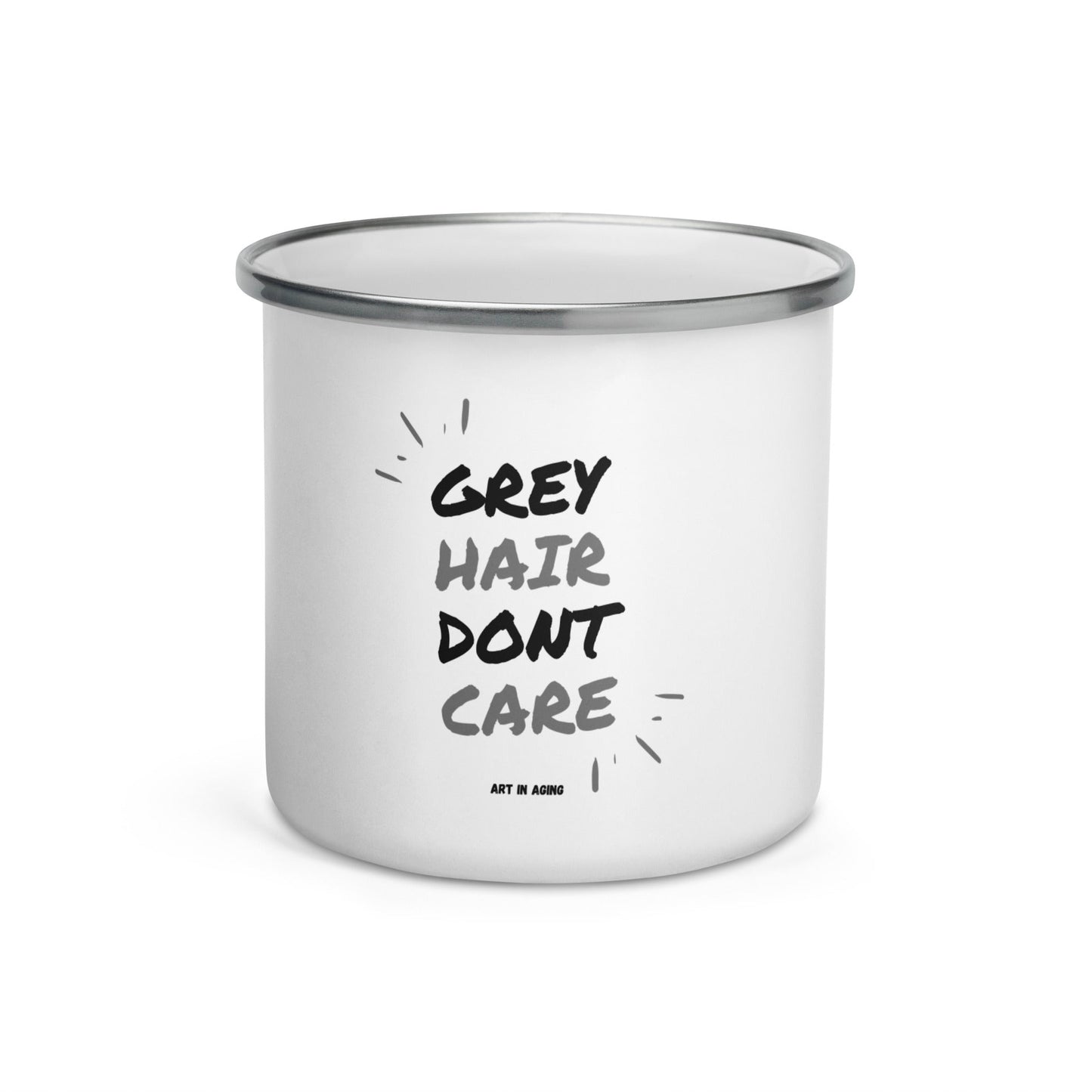 Grey Hair Don't Care Coffee Mug | Art in Aging