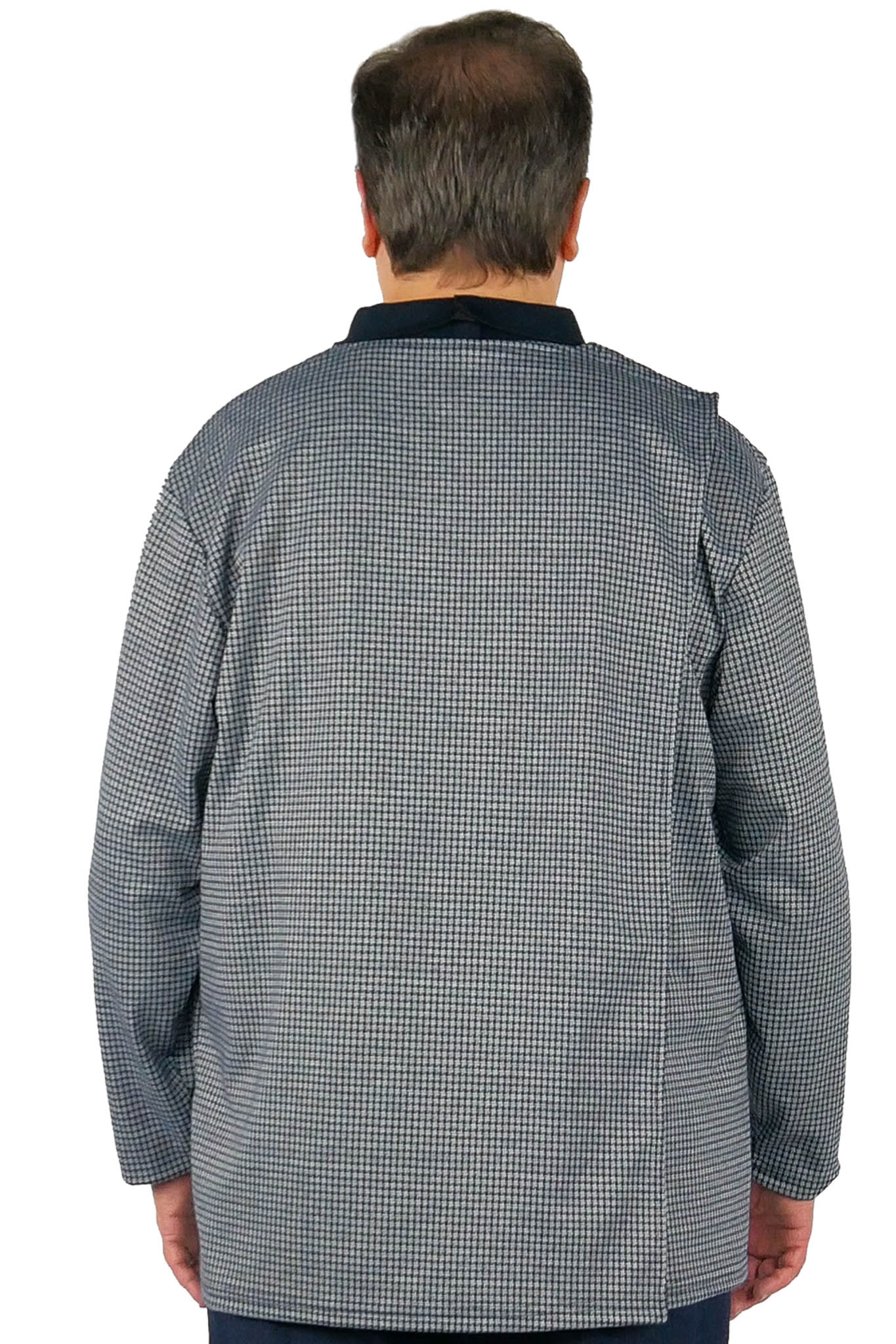 Men's Long-Sleeved Adaptive Polo Shirt | Art in Aging