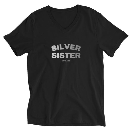 Silver Sister V-Neck T-Shirt | Art in Aging
