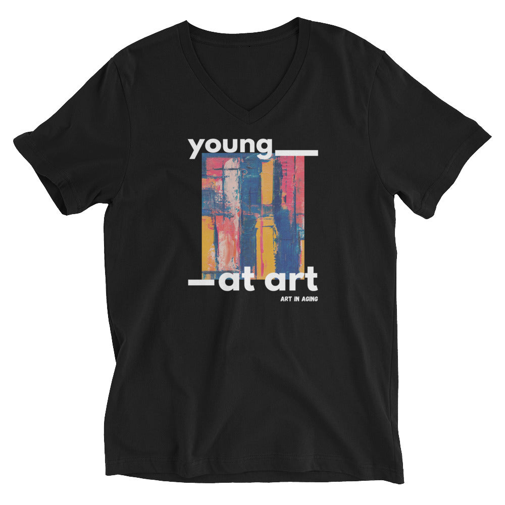 Young at Art V-Neck T-Shirt | Art in Aging