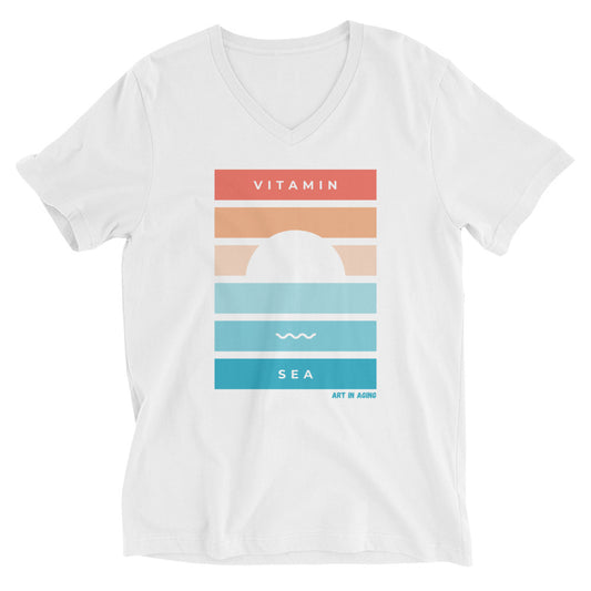 Vitamin Sea V-Neck T-Shirt | Art in Aging