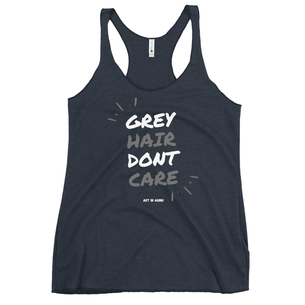 Grey Hair Don't Care Tank Top | Art in Aging